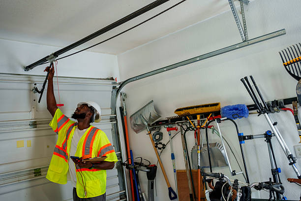 Professional Garage Door Panel Replacement technician working in Belleville, KS